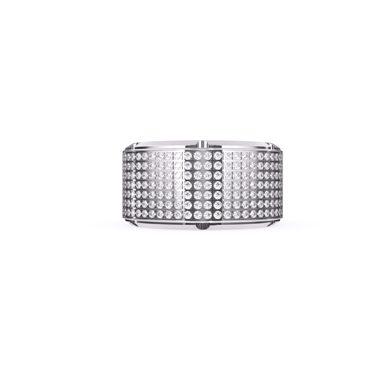 Round Half Eternity Diamond Men's Ring